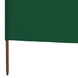 3-panel Wind Screen Fabric 400x120 cm Green - 45-Degree Angle