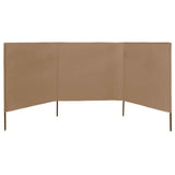 3-panel Wind Screen Fabric 400x120 cm Taupe - Front View