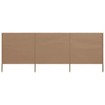 3-panel Wind Screen Fabric 400x120 cm Taupe