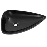Basin Ceramic Black Triangle 645x455x115 mm - Side View