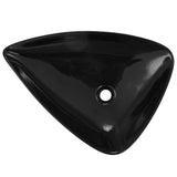 Basin Ceramic Black Triangle 645x455x115 mm - Top-Down View