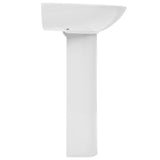 Freestanding Basin with Pedestal Ceramic White 520x440x190 mm