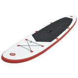 Inflatable Stand Up Paddleboard Set Red and White - Front View