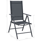 3 Piece Bistro Set Aluminium and Textilene Black