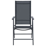 3 Piece Bistro Set Aluminium and Textilene Black