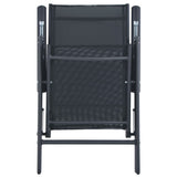 3 Piece Bistro Set Aluminium and Textilene Black