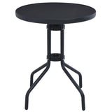 3 Piece Bistro Set Aluminium and Textilene Black