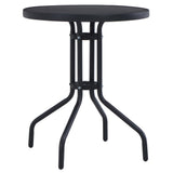 3 Piece Bistro Set Aluminium and Textilene Black