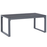 3 Piece Garden Lounge Set with Cushions Aluminium Black