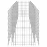 Gabion Raised Bed Galvanised Steel 450x90x100 cm - Rear View