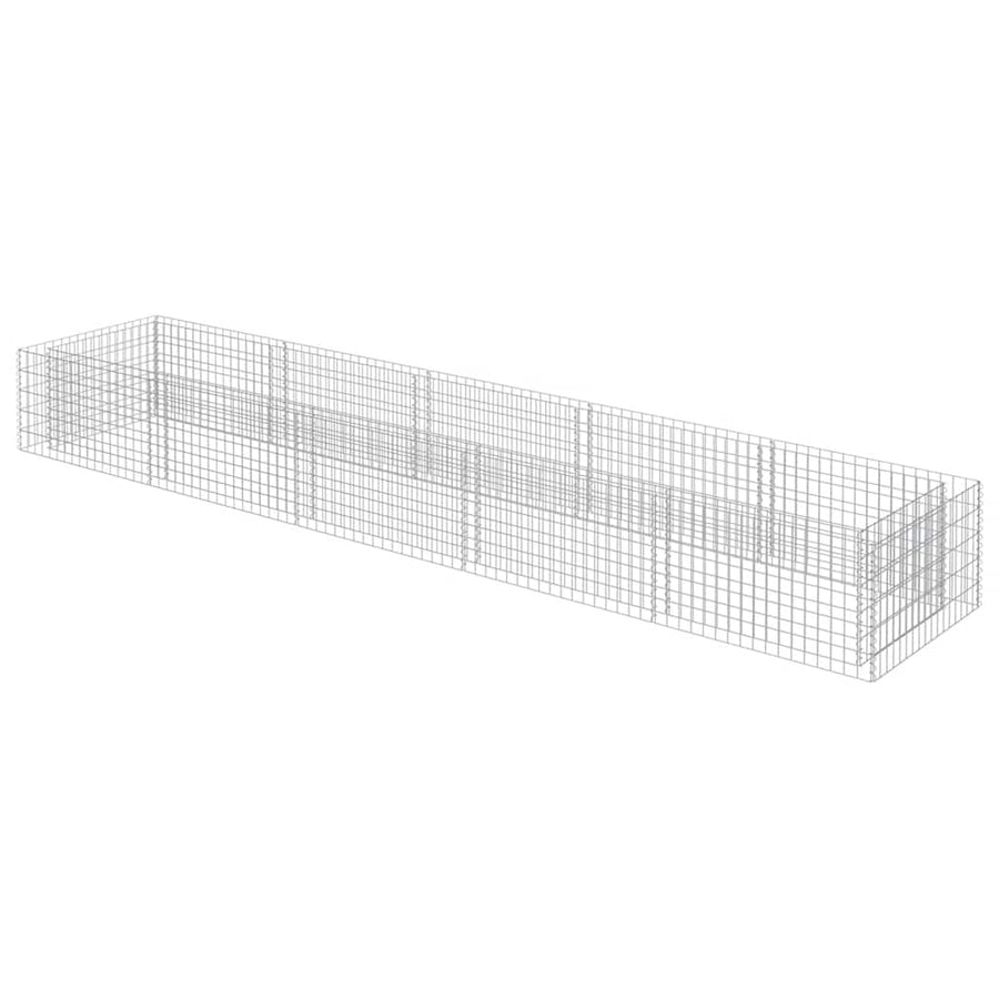 Gabion Raised Bed Galvanised Steel 450x90x50 cm