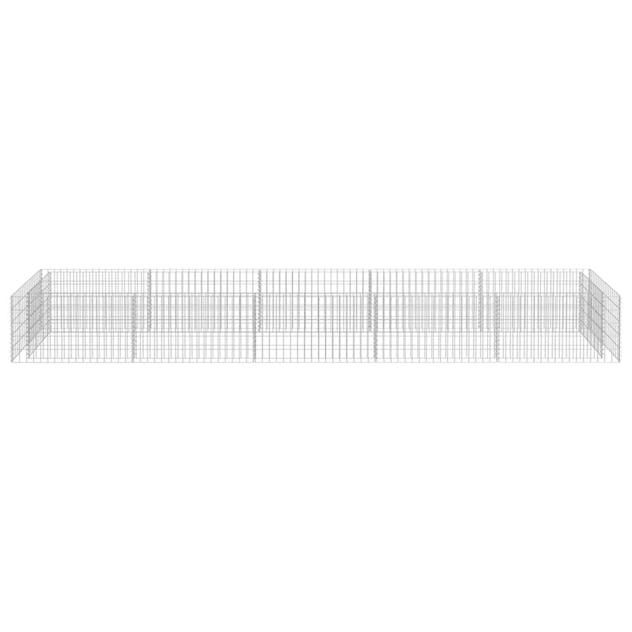 Gabion Raised Bed Galvanised Steel 450x90x50 cm