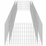 Gabion Raised Bed Galvanised Steel 450x90x50 cm - Rear View