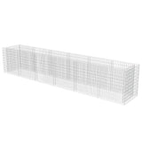 Gabion Raised Bed Galvanised Steel 540x90x100 cm - Side View