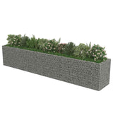 Gabion Raised Bed Galvanised Steel 540x90x100 cm - Top-Down View