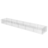 Gabion Raised Bed Galvanised Steel 540x90x50 cm - Side View