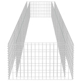 Gabion Raised Bed Galvanised Steel 540x90x50 cm - Rear View