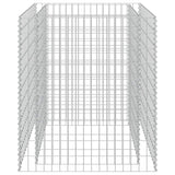Gabion Raised Bed Galvanised Steel 90x90x100 cm - Front View