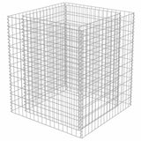 Gabion Raised Bed Galvanised Steel 90x90x100 cm - Side View