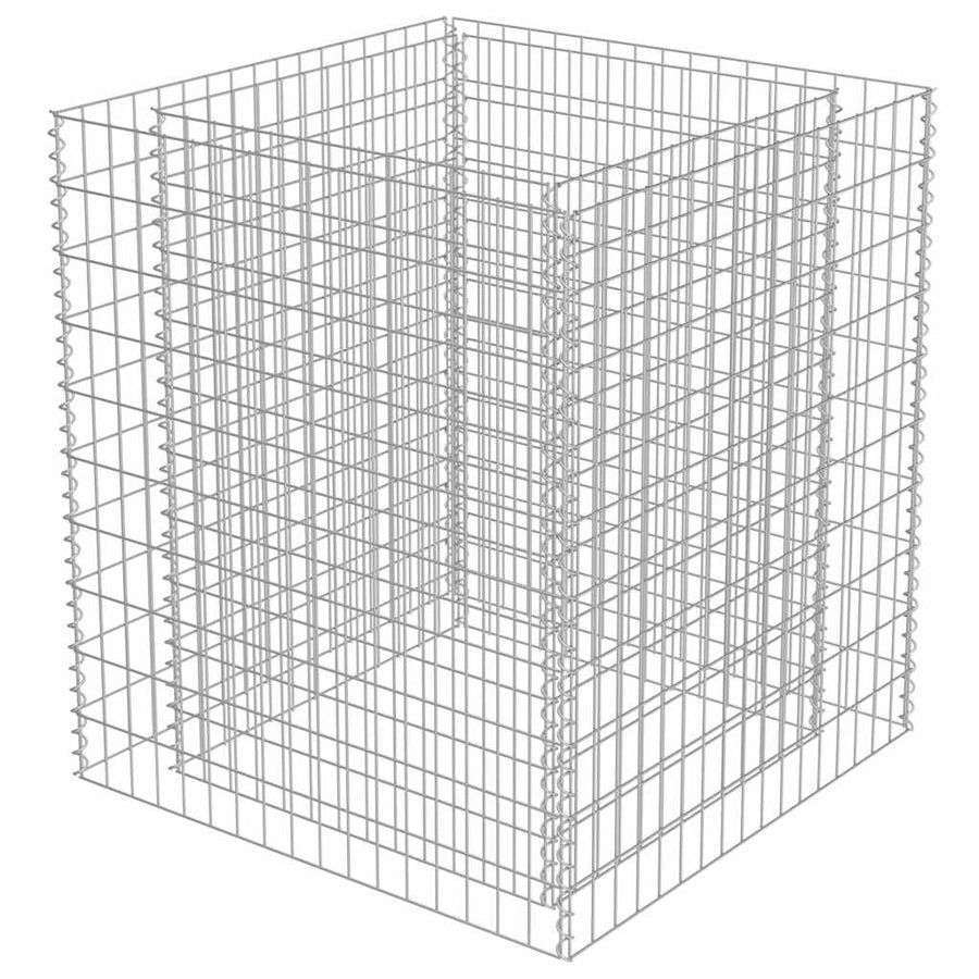 Gabion Raised Bed Galvanised Steel 90x90x100 cm