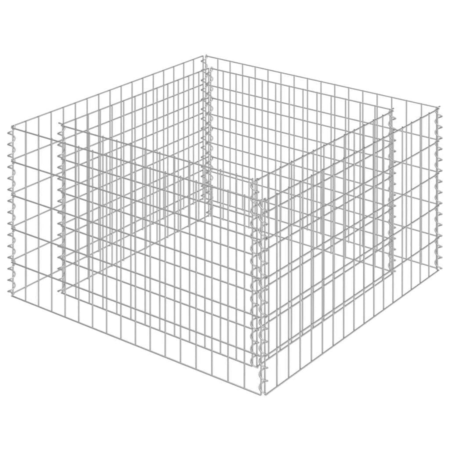 Gabion Raised Bed Galvanised Steel 90x90x50 cm
