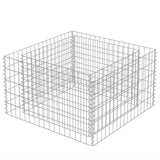Gabion Raised Bed Galvanised Steel 90x90x50 cm - Side View