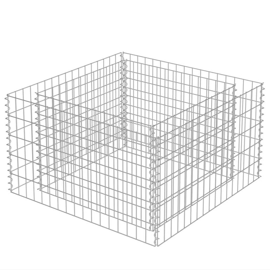 Gabion Raised Bed Galvanised Steel 90x90x50 cm