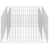 Gabion Raised Bed Galvanised Steel 90x90x50 cm - 45-Degree Angle