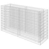 Gabion Raised Bed Galvanised Steel 180x50x100 cm - Front View
