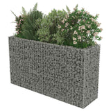 Gabion Raised Bed Galvanised Steel 180x50x100 cm - Top-Down View