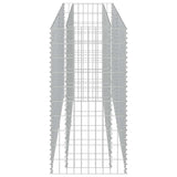 Gabion Raised Bed Galvanised Steel 180x50x100 cm - Rear View