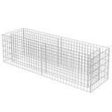 Gabion Raised Bed Galvanised Steel 180x50x50 cm - Side View