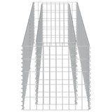 Gabion Raised Bed Galvanised Steel 180x50x50 cm - Rear View