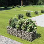 Gabion Raised Bed Galvanised Steel 180x50x50 cm