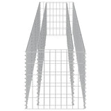 Gabion Raised Bed Galvanised Steel 360x50x50 cm - Rear View