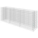 Gabion Raised Bed Galvanised Steel 270x50x100 cm - Front View