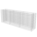 Gabion Raised Bed Galvanised Steel 270x50x100 cm - Side View