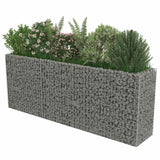 Gabion Raised Bed Galvanised Steel 270x50x100 cm - Top-Down View