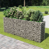 Gabion Raised Bed Galvanised Steel 270x50x100 cm