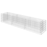 Gabion Raised Bed Galvanised Steel 270x50x50 cm - Front View