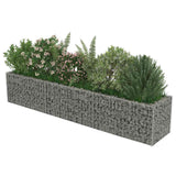 Gabion Raised Bed Galvanised Steel 270x50x50 cm - Top-Down View