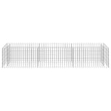Gabion Raised Bed Galvanised Steel 270x50x50 cm - 45-Degree Angle
