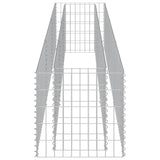 Gabion Raised Bed Galvanised Steel 270x50x50 cm - Rear View