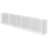 Gabion Raised Bed Galvanised Steel 450x50x100 cm - Front View