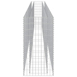 Gabion Raised Bed Galvanised Steel 450x50x100 cm - Rear View