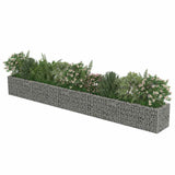 Gabion Raised Bed Galvanised Steel 450x50x50 cm - Top-Down View