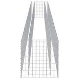 Gabion Raised Bed Galvanised Steel 450x50x50 cm - Rear View