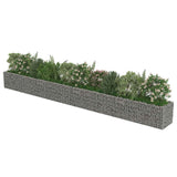 Gabion Raised Bed Galvanised Steel 540x50x50 cm - Top-Down View
