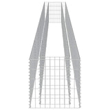 Gabion Raised Bed Galvanised Steel 540x50x50 cm - Rear View