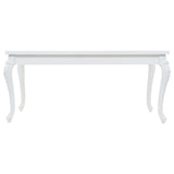 Dining Table 179x89x81 cm High Gloss White